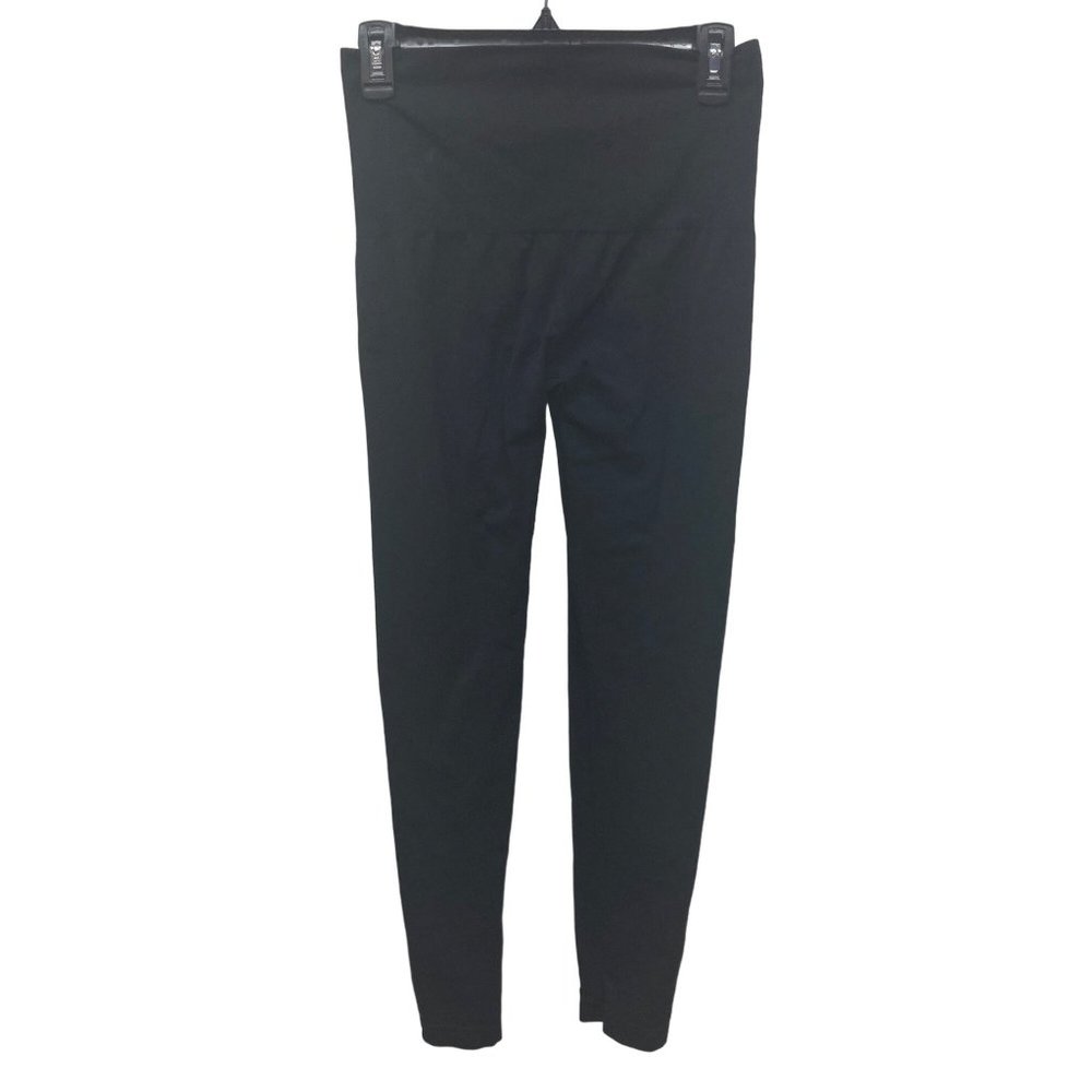 Assets by spanx black hi rise smoothing tummy control leggings 1x